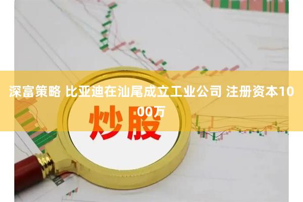 深富策略 比亚迪在汕尾成立工业公司 注册资本1000万
