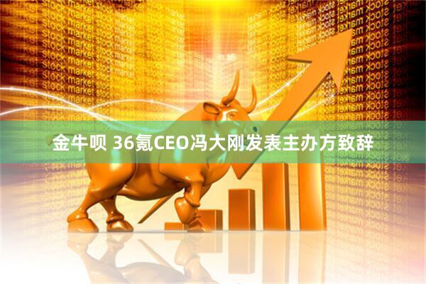 金牛呗 36氪CEO冯大刚发表主办方致辞